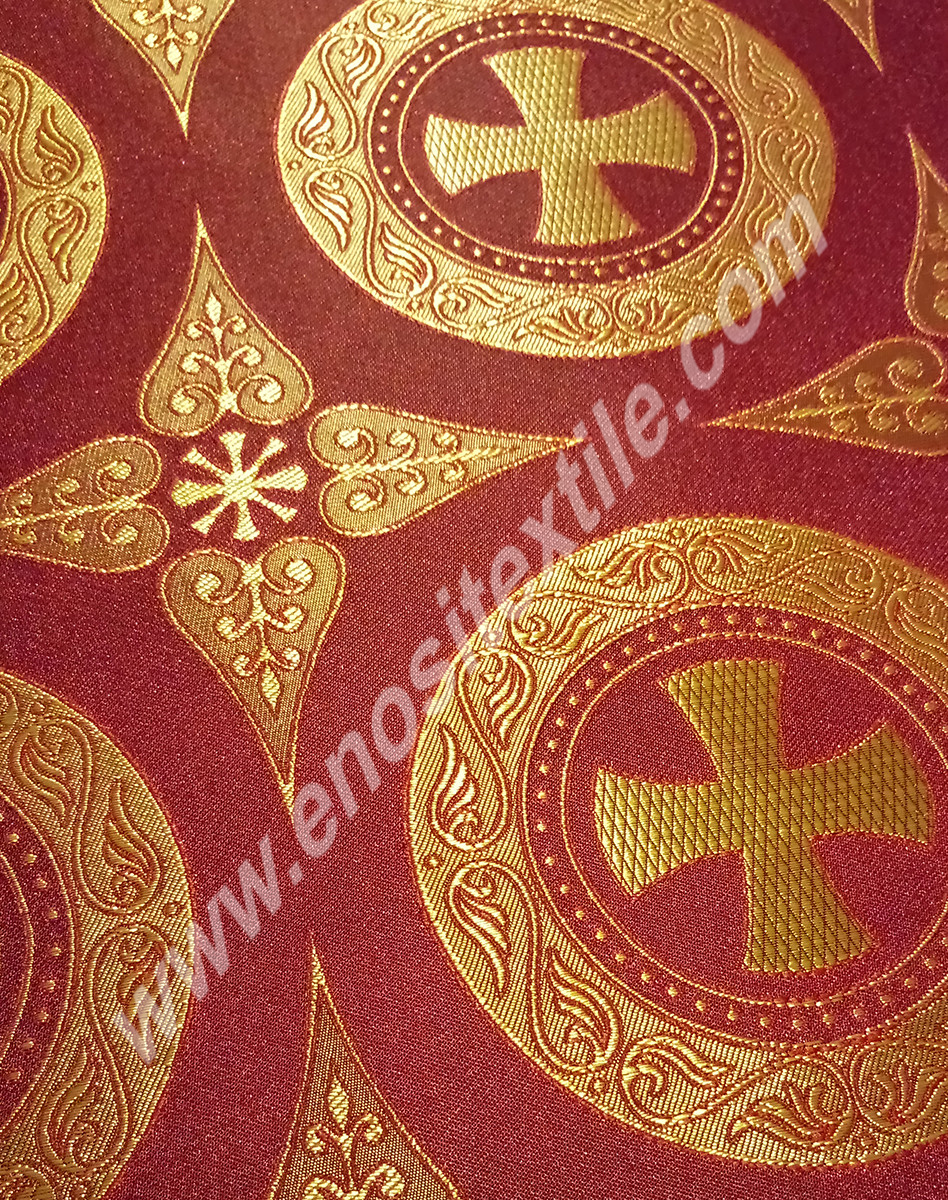 KL-025 Claret Red-Gold Brocade Fabrics